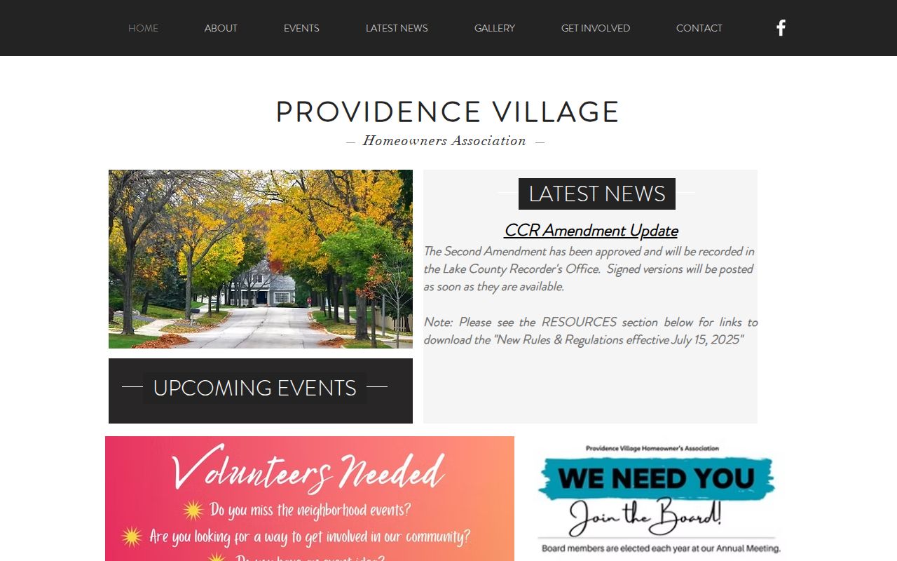 Lake County neighbors Providence Village HOA example
